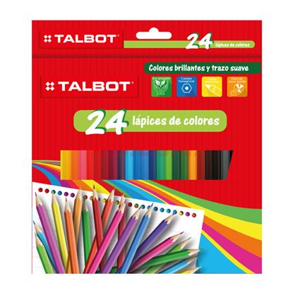 Foto de Lápices color Talbot largos x24