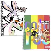 Foto de Cuaderno espiralado A4 tapa dura 120 hojas rayadas Mooving Looney Tunes