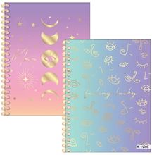 Foto de Cuaderno espiralado A4 tapa dura 120 hojas rayadas Mooving Lucky