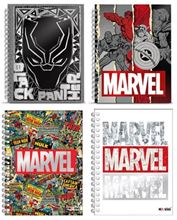 Foto de Cuaderno espiralado 16X21 tapa dura 80 hojas rayadas Mooving Marvel