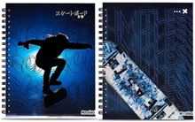 Foto de Cuaderno espiralado 16x21 tapa dura 80 hojas rayadas Mooving Skate On