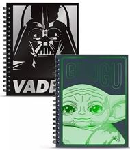 Foto de Cuaderno espiralado 16X21 tapa dura 80 hojas rayadas Mooving Star Wars