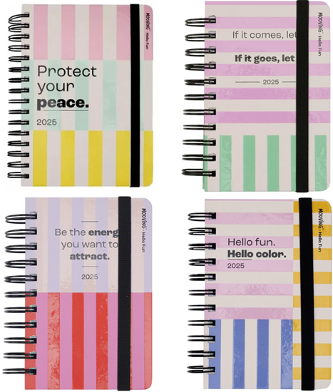 Foto de Agenda Mooving 10x15 diaria con espiral Fun