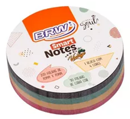 Foto de Memo stick BRW 70x70 x200 hojas redondas pastel