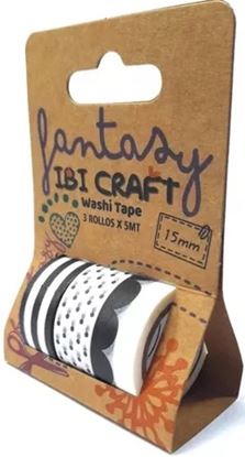 Foto de Washi tape Ibi Craft x3 15mm x5mts c/u