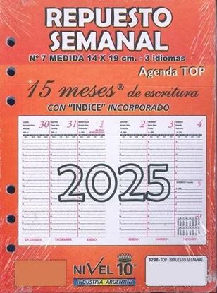 Foto de Repuesto de agenda Nro 7 semanal Nivel 10