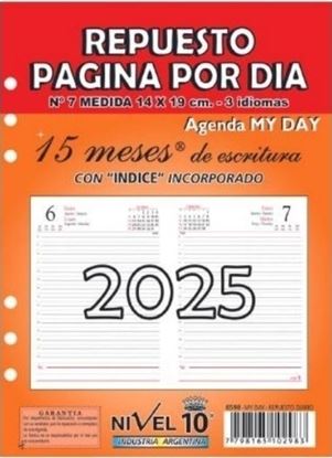 Foto de Repuesto de agenda Nro 7 diaria Nivel 10