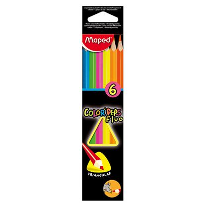 Foto de Lápices color Maped flúo largos x 6