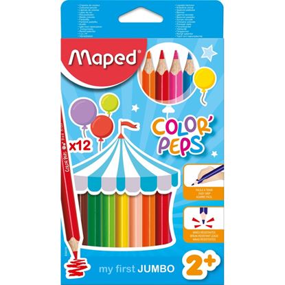 Foto de Lápices color Maped jumbo largos x12